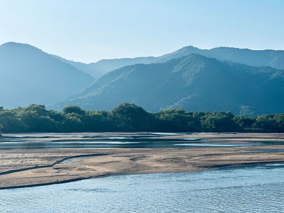 The Zambezi River valley seen from a walking safari trail in Zimbabwe